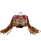 Festival Fringe Boho Embroidered Bag