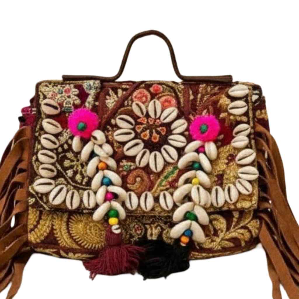 Festival Fringe Boho Embroidered Bag