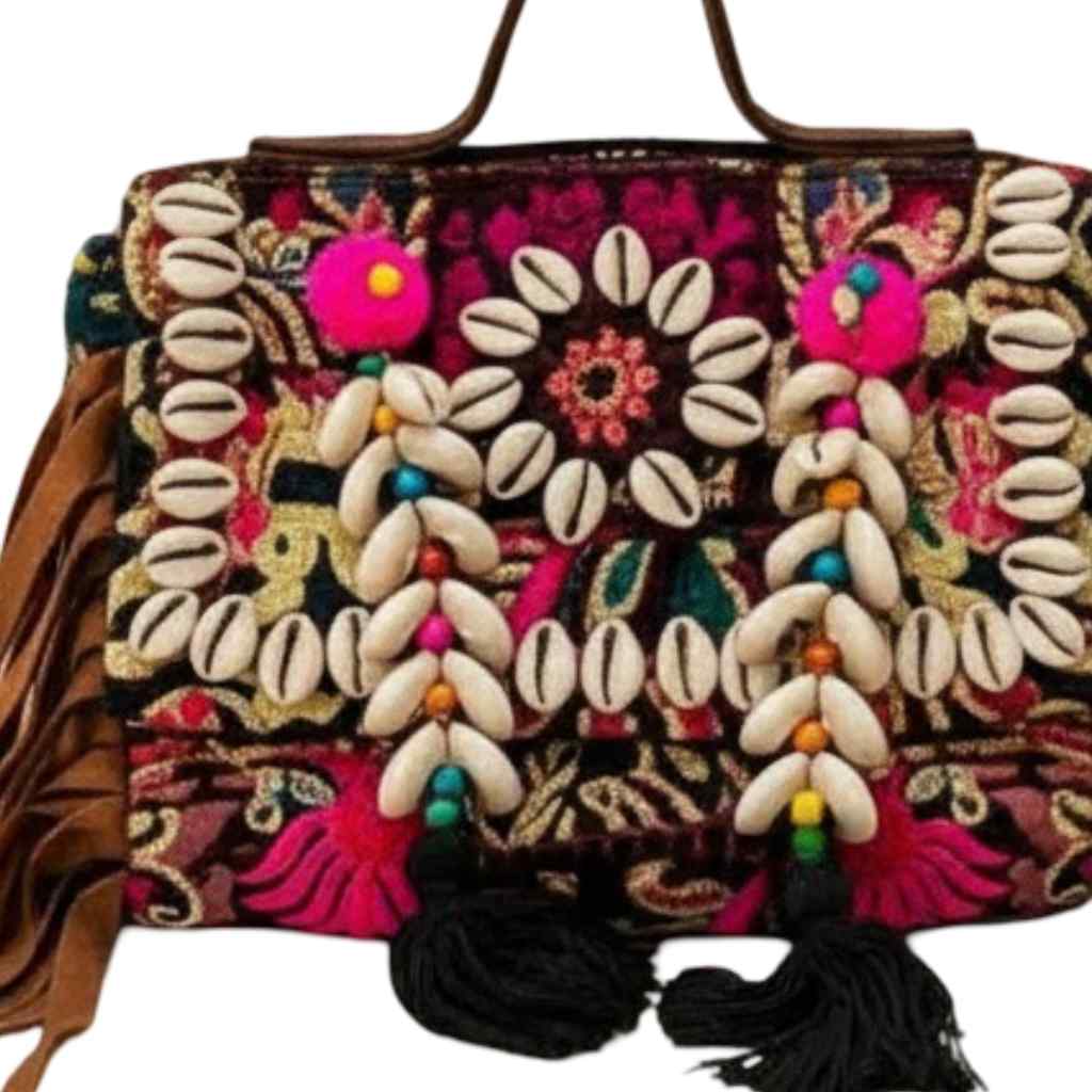 Festival Fringe Boho Embroidered Bag