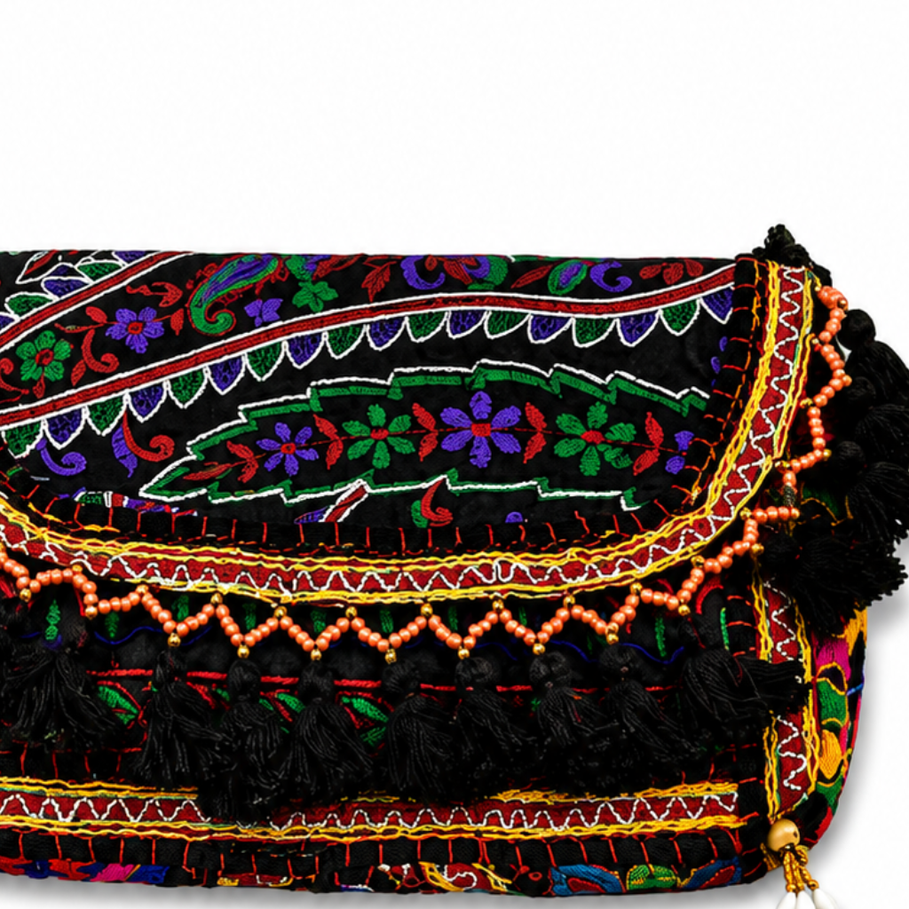 Vibrant Vibes Embroidered Sling Bag for Women