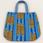 Printed Jaipuri Tote Bag | Animal and Floral Printed Rajasthani Bag