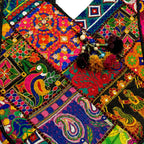 Colorful Bliss Cotton Bag with Detailed Embroidery Work