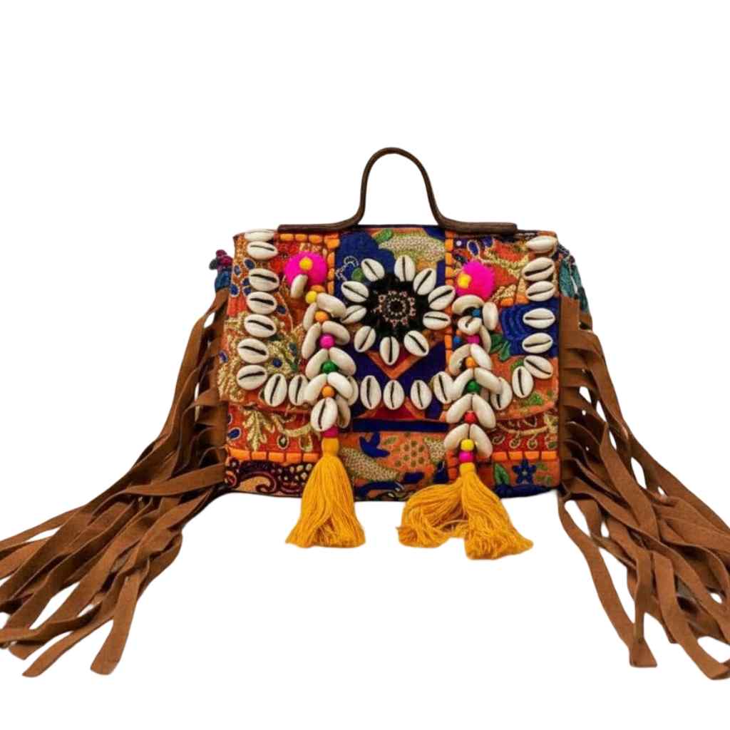 Festival Fringe Boho Embroidered Bag