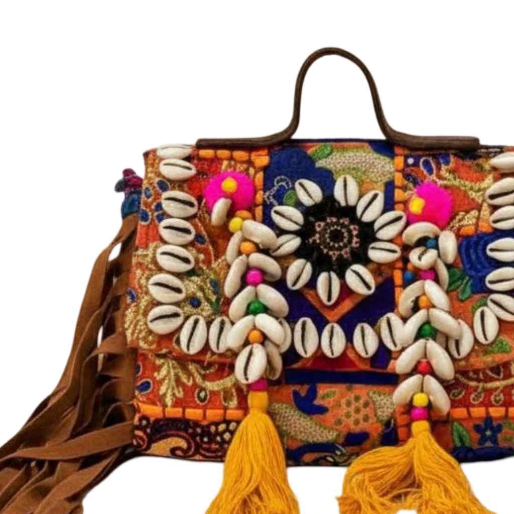 Festival Fringe Boho Embroidered Bag