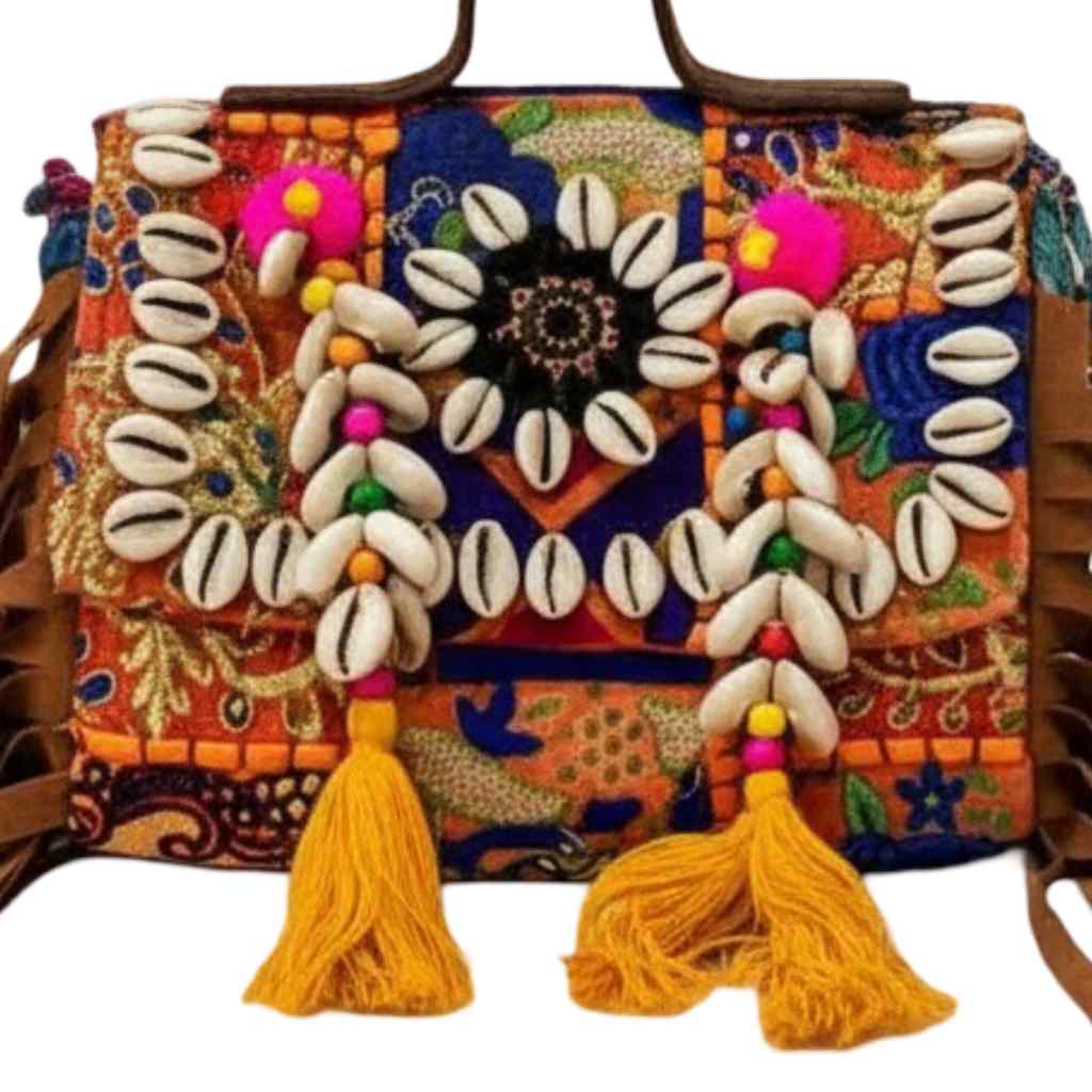 Festival Fringe Boho Embroidered Bag