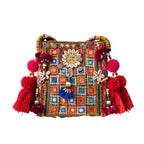 Colorful Boho Embroidered Sling Bag for Women