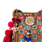 Colorful Boho Embroidered Sling Bag for Women