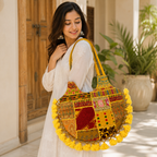 Bohemian Vibes Tassel Embroidered Tote Bag for Women