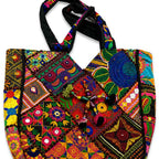 Colorful Bliss Cotton Bag with Detailed Embroidery Work