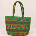 Color Story Embroidered Boho Tote Bag for Women