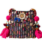 Colorful Boho Embroidered Sling Bag for Women