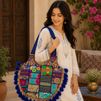 Bohemian Vibes Tassel Embroidered Tote Bag for Women