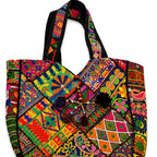 Colorful Bliss Cotton Bag with Detailed Embroidery Work