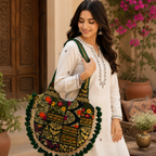 Bohemian Vibes Tassel Embroidered Tote Bag for Women
