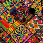 Colorful Bliss Cotton Bag with Detailed Embroidery Work
