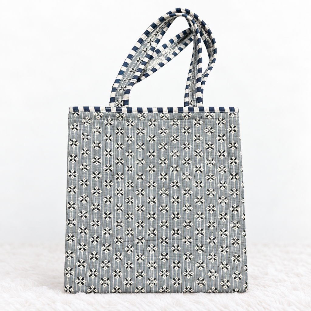 Trendy Floral Printed Jaipuri Tote Bag for Women