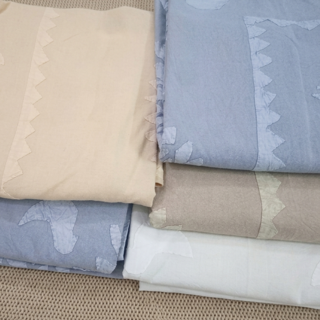 Sunlit Grove Tree Applique Bedsheet Set