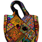 Colorful Bliss Cotton Bag with Detailed Embroidery Work