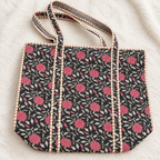 Trendy Floral Printed Jaipuri Tote Bag for Women