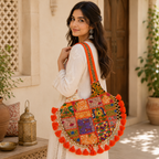 Bohemian Vibes Tassel Embroidered Tote Bag for Women