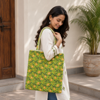 Trendy Floral Printed Jaipuri Tote Bag for Women