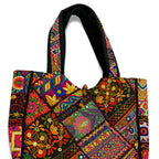 Colorful Bliss Cotton Bag with Detailed Embroidery Work