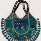 Pastel Weave Zari Embroidered Tote Bag for Women