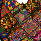 Colorful Bliss Cotton Bag with Detailed Embroidery Work