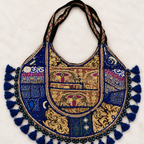 Pastel Weave Zari Embroidered Tote Bag for Women