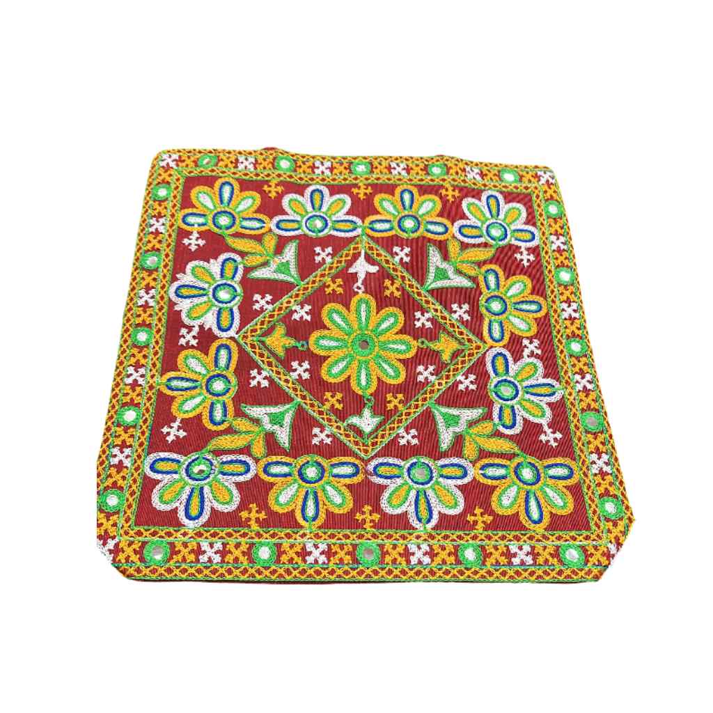 Ethnic Motifs Embroidered Boho Tote Bag