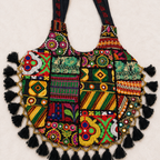 Wanderlust Tassel Embroidered  Tote Bag