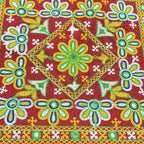 Ethnic Motifs Embroidered Boho Tote Bag