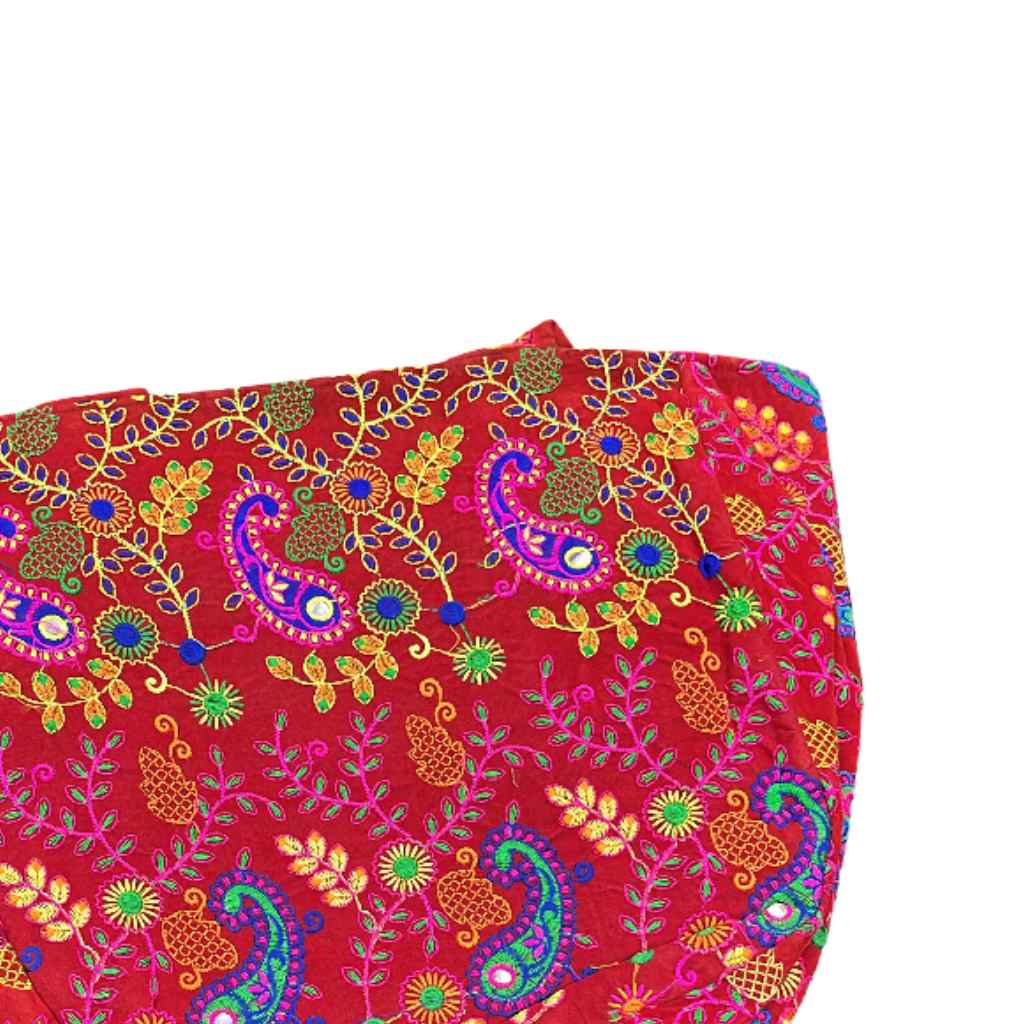 Ethnic Motifs Embroidered Boho Tote Bag