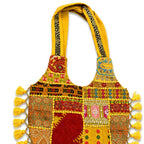 Bohemian Vibes Tassel Embroidered Tote Bag for Women