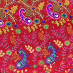 Ethnic Motifs Embroidered Boho Tote Bag
