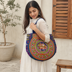 Rajasthani Embroidered Elephant Tote Bag