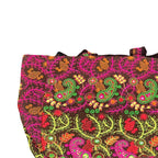 Ethnic Motifs Embroidered Boho Tote Bag