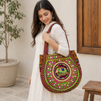 Rajasthani Embroidered Elephant Tote Bag