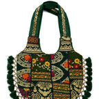 Bohemian Vibes Tassel Embroidered Tote Bag for Women