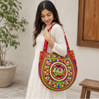 Rajasthani Embroidered Elephant Tote Bag