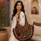 Royal Zari Embroidered Tote Bag