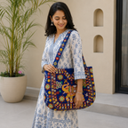 Rajasthani Embroidered Elephant Tote Bag