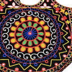 Ethnic Motifs Embroidered Boho Tote Bag