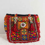 Heritage Embroidered Banjara Tote Bag with Tassels