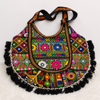Fusion Hues Boho Tassel Embroidered Tote Bag