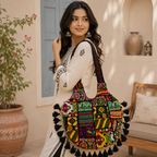 Wanderlust Tassel Embroidered  Tote Bag