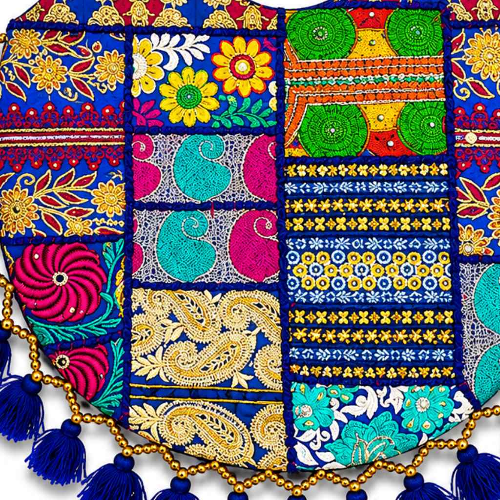 Bohemian Vibes Tassel Embroidered Tote Bag for Women