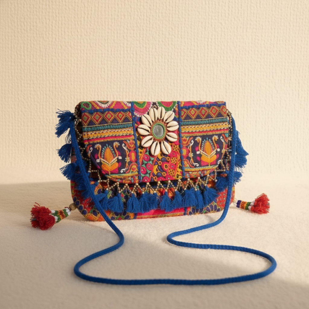 blue codi detailing boho bag