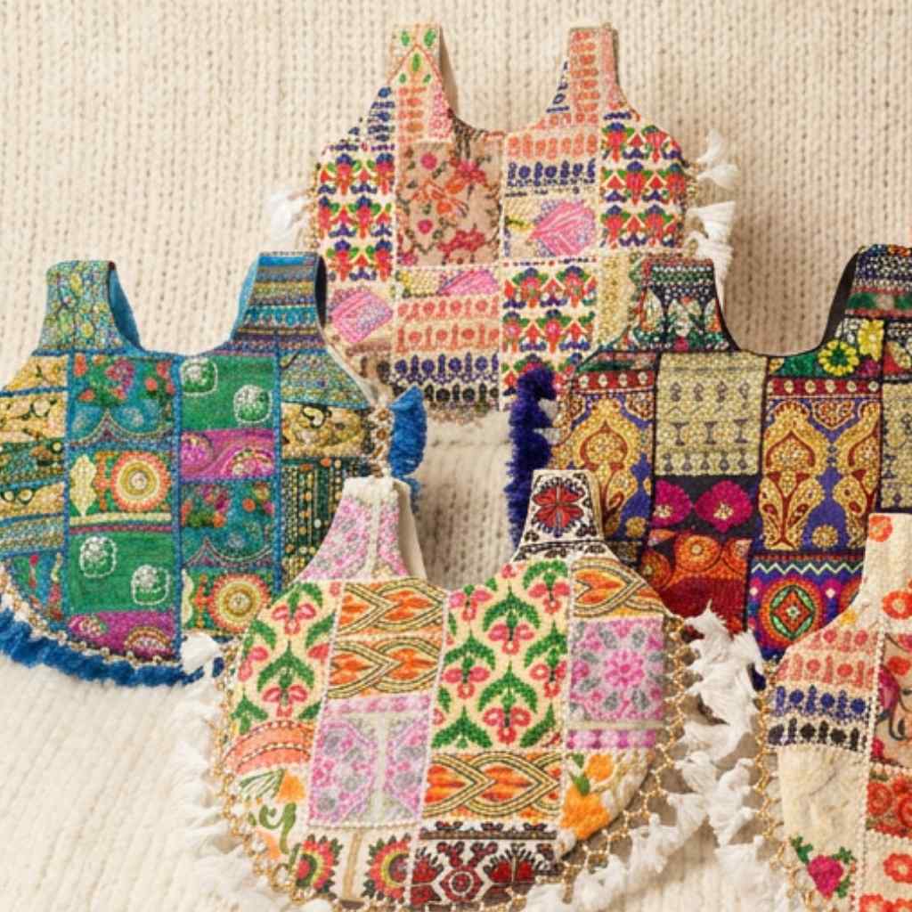 Bohemian Vibes Tassel Embroidered Tote Bag for Women
