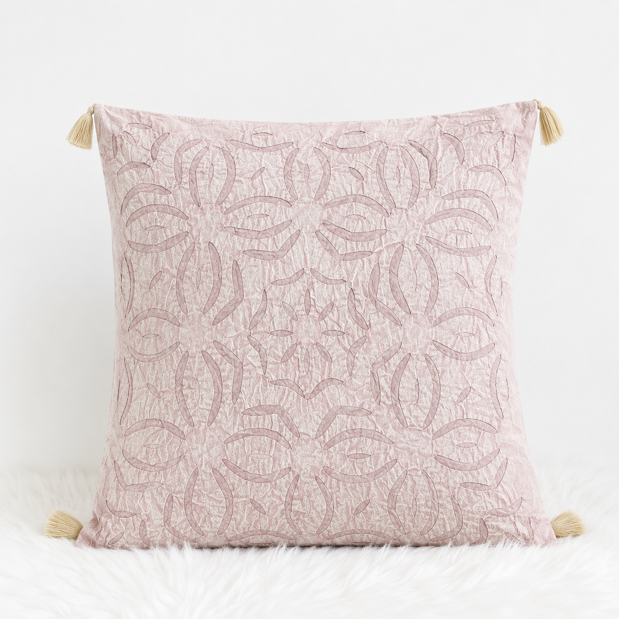 Artisan Made Applique Cutwork Cushion Cover